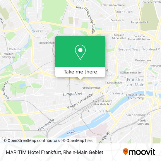 MARITIM Hotel Frankfurt map