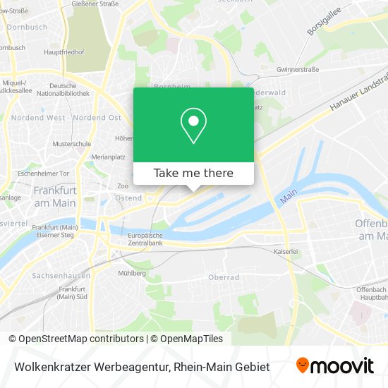 Карта Wolkenkratzer Werbeagentur