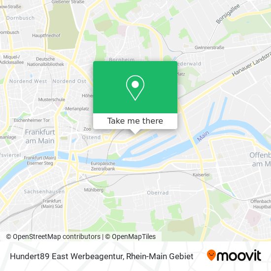 Карта Hundert89 East Werbeagentur