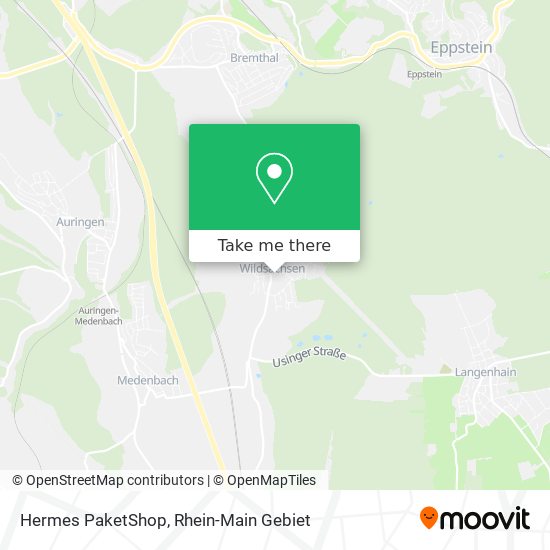 Hermes PaketShop map