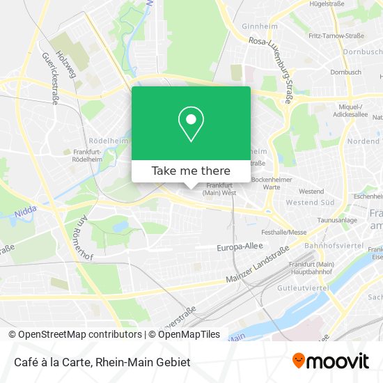 Café à la Carte map