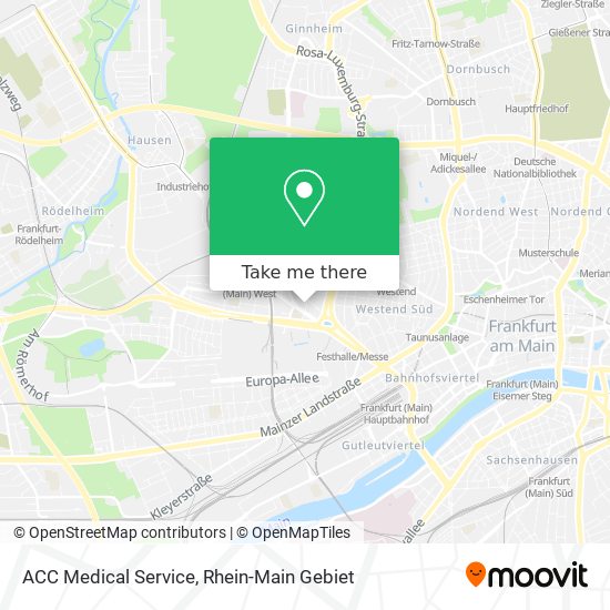 ACC Medical Service map