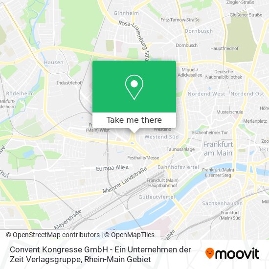 Convent Kongresse GmbH - Ein Unternehmen der Zeit Verlagsgruppe map