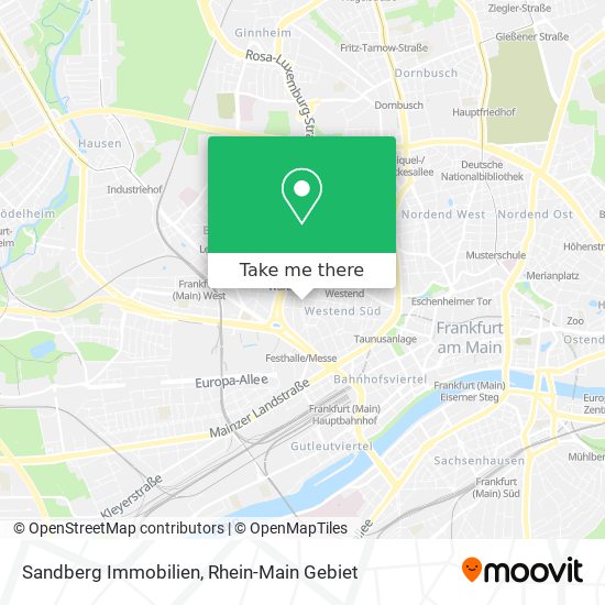 Sandberg Immobilien map