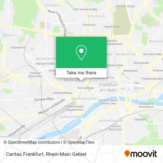 Caritas Frankfurt map