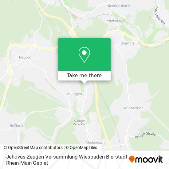 Jehovas Zeugen Versammlung Wiesbaden Bierstadt map