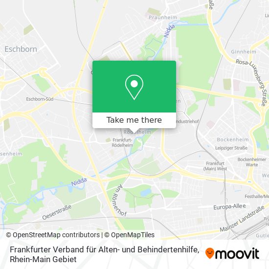 Карта Frankfurter Verband für Alten- und Behindertenhilfe