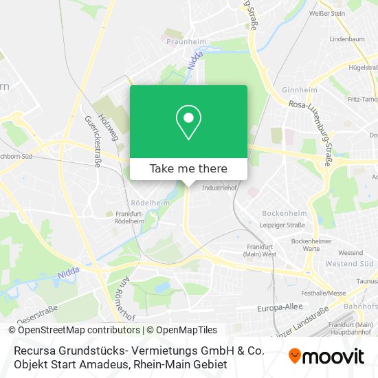 Recursa Grundstücks- Vermietungs GmbH & Co. Objekt Start Amadeus map