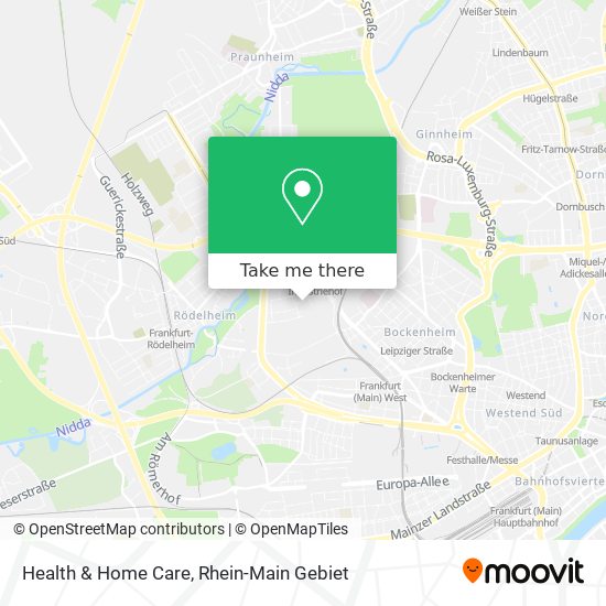 Health & Home Care map