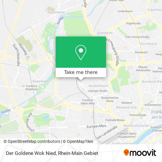 Der Goldene Wok Nied map