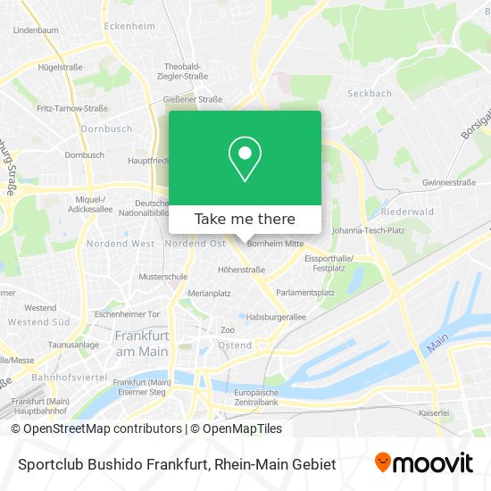 Карта Sportclub Bushido Frankfurt
