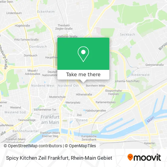 Карта Spicy Kitchen Zeil Frankfurt