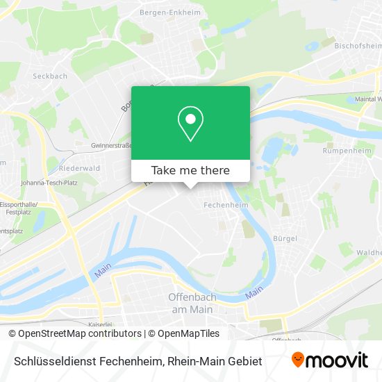Schlüsseldienst Fechenheim map