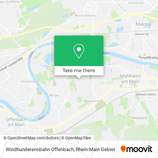 Карта Windhunderennbahn Offenbach