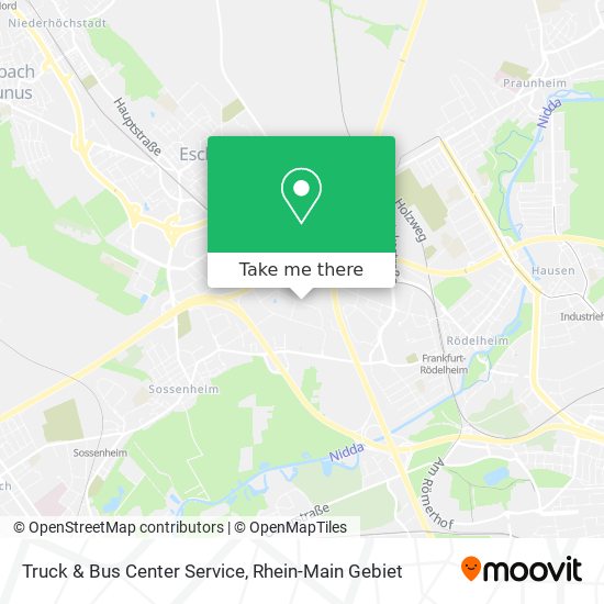 Truck & Bus Center Service map