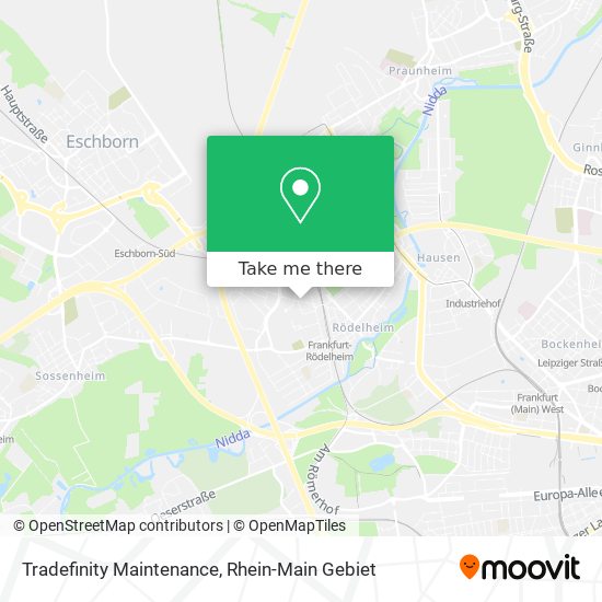 Tradefinity Maintenance map
