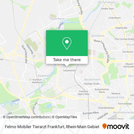 Felmo Mobiler Tierarzt Frankfurt map