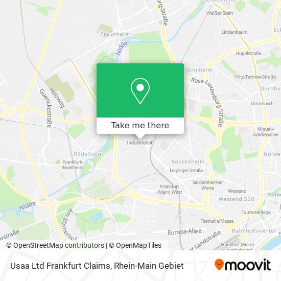 Usaa Ltd Frankfurt Claims map