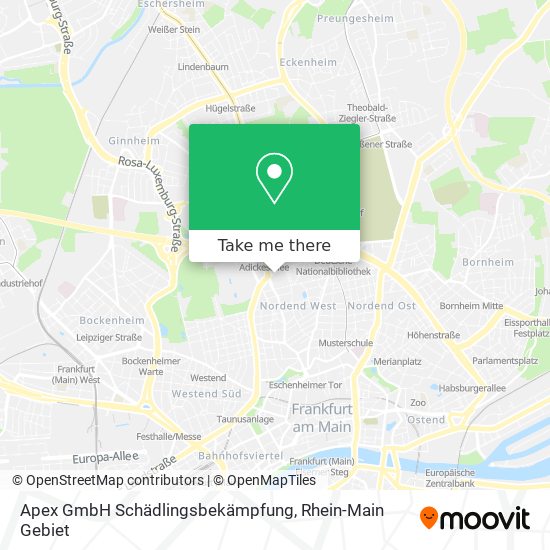 Apex GmbH Schädlingsbekämpfung map