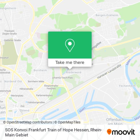 SOS Konvoi Frankfurt Train of Hope Hessen map