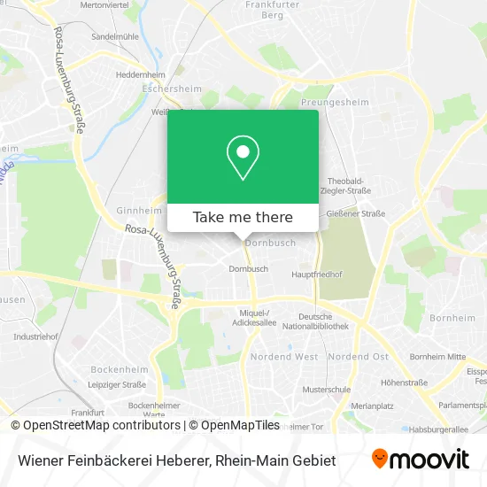 Карта Wiener Feinbäckerei Heberer