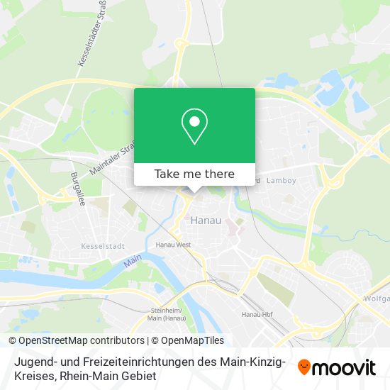 Jugend- und Freizeiteinrichtungen des Main-Kinzig-Kreises map