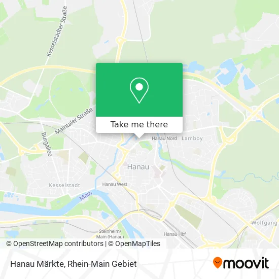 Карта Hanau Märkte