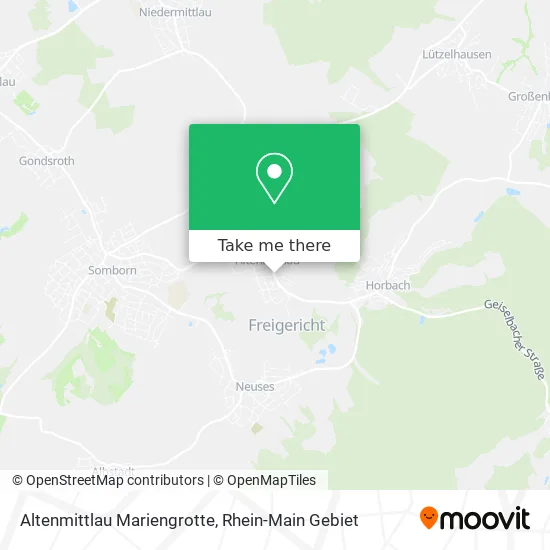 Карта Altenmittlau Mariengrotte