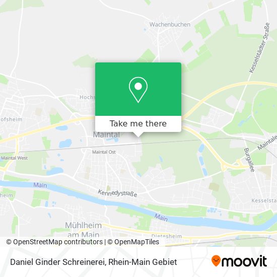 Daniel Ginder Schreinerei map