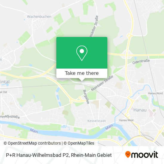 P+R Hanau-Wilhelmsbad P2 map