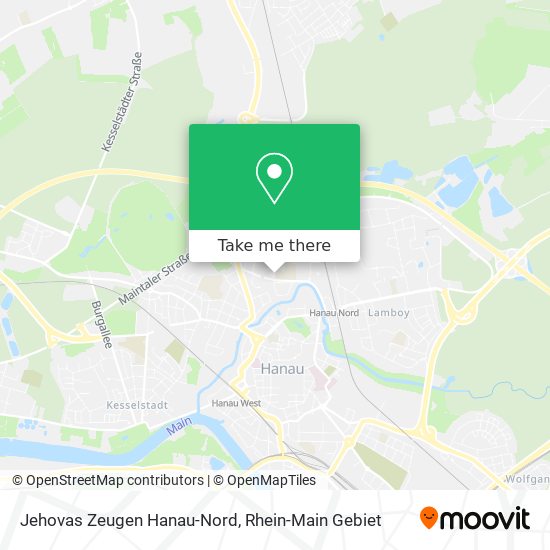 Jehovas Zeugen Hanau-Nord map