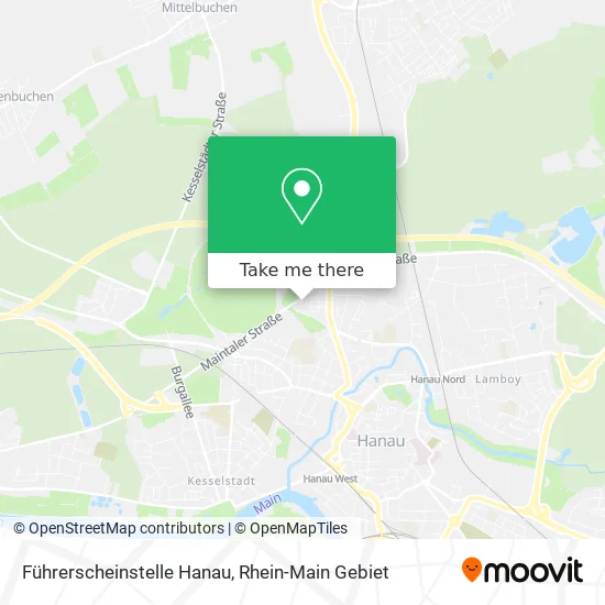 Карта Führerscheinstelle Hanau