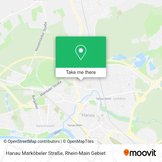 Карта Hanau Marköbeler Straße