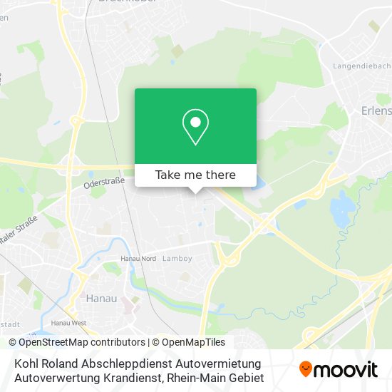 Kohl Roland Abschleppdienst Autovermietung Autoverwertung Krandienst map