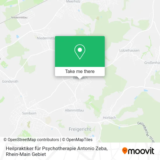 Карта Heilpraktiker für Psychotherapie Antonio Zeba
