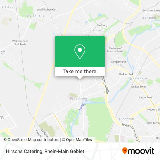 Hirschs Catering map