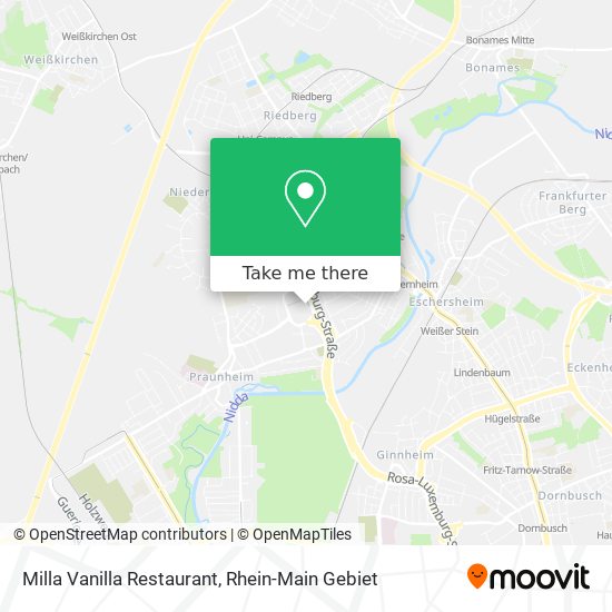 Milla Vanilla Restaurant map