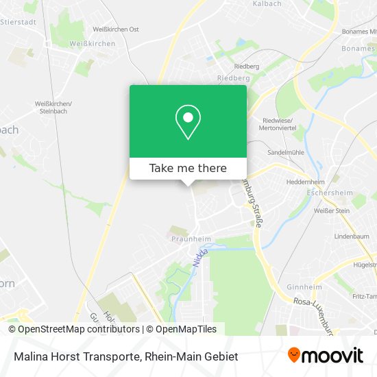 Malina Horst Transporte map