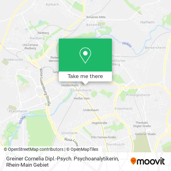 Карта Greiner Cornelia Dipl.-Psych. Psychoanalytikerin