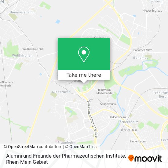 Карта Alumni und Freunde der Pharmazeutischen Institute
