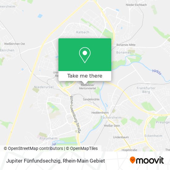 Jupiter Fünfundsechzig map