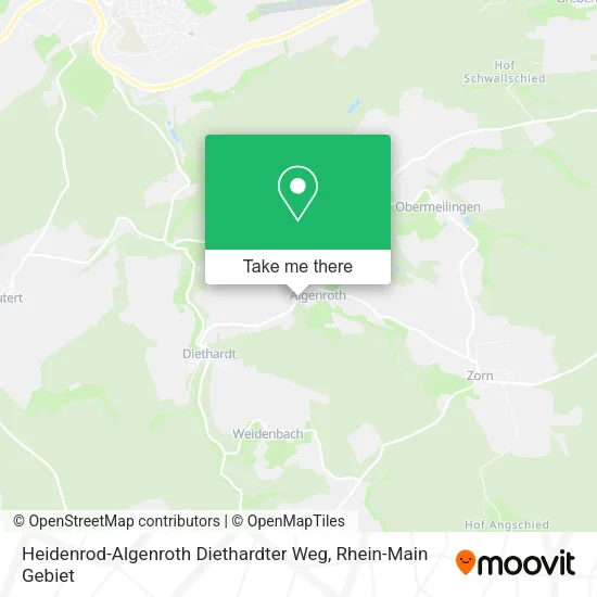 Карта Heidenrod-Algenroth Diethardter Weg