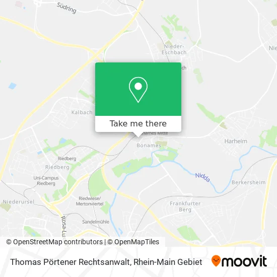 Карта Thomas Pörtener Rechtsanwalt