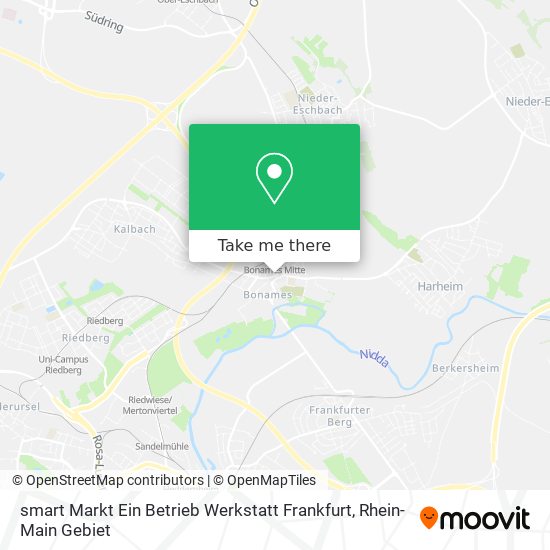 smart Markt Ein Betrieb Werkstatt Frankfurt map