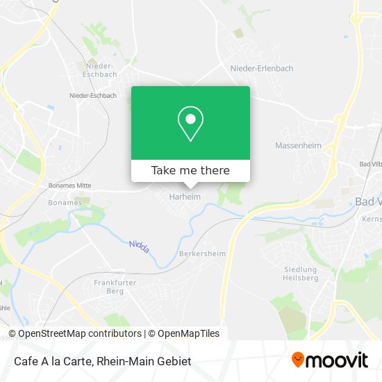 Cafe A la Carte map