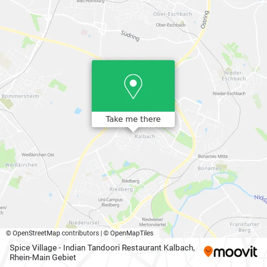 Карта Spice Village - Indian Tandoori Restaurant Kalbach