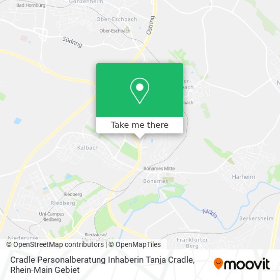 Cradle Personalberatung Inhaberin Tanja Cradle map