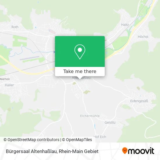 Карта Bürgersaal Altenhaßlau