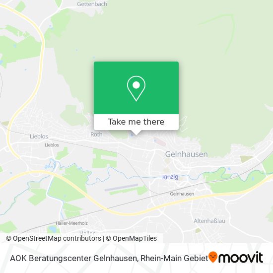 AOK Beratungscenter Gelnhausen map