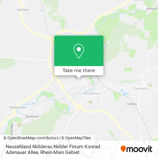 Карта Neusehland Nidderau Nidder Forum Konrad Adenauer Allee